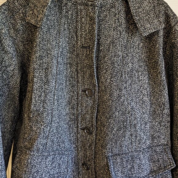 Wearmaster Outerwear Size Small Field Jacket Black Wool Blend Hooded Full Zip - Picture 4 of 14